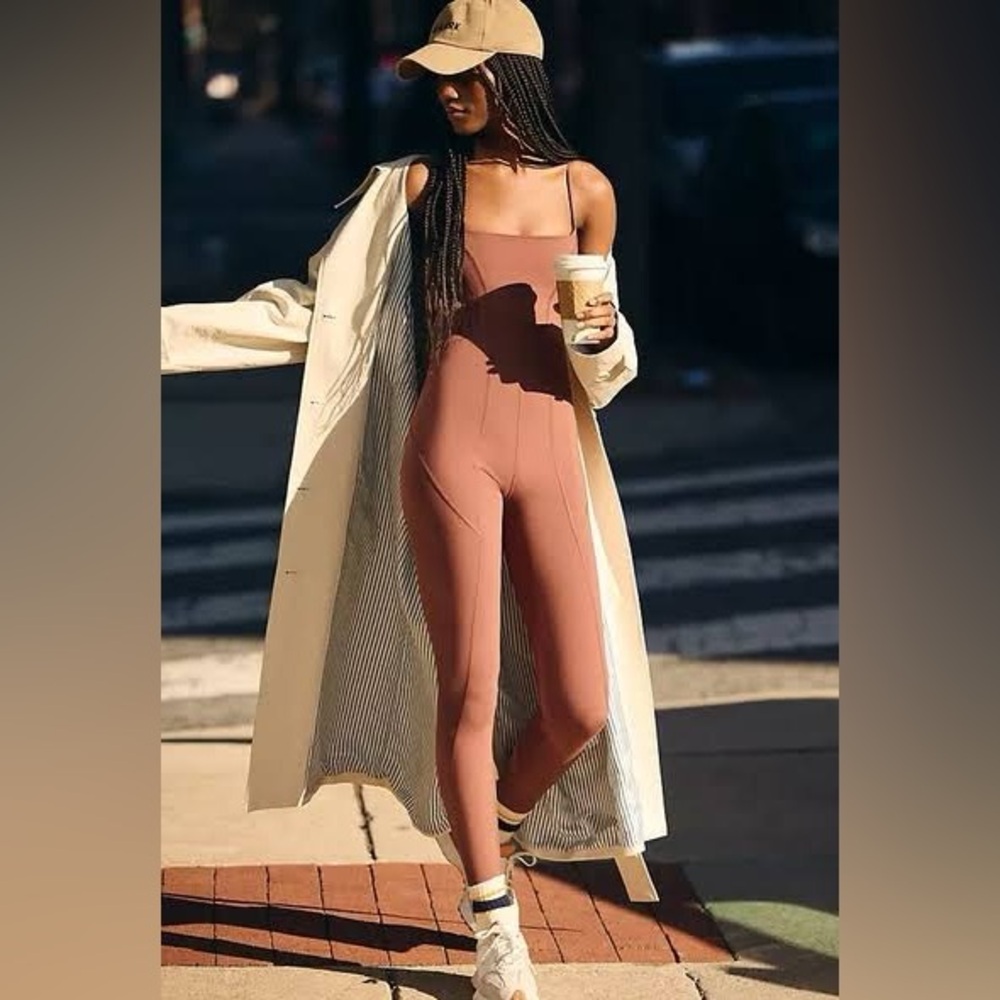 EUC L*Space Go the Distance Chocolate Brown Jumpsuit